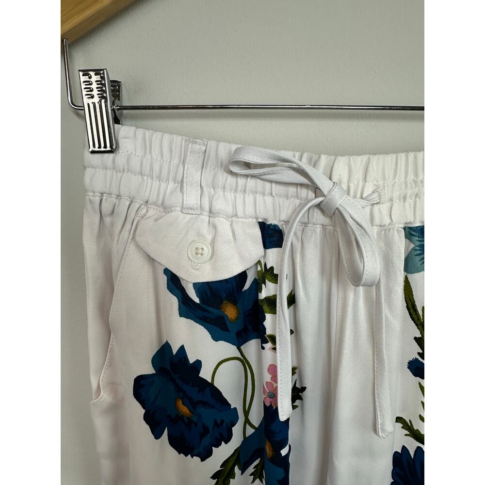 Anthropologie Floral Print Pull-On Wide Leg Drawstring Pants Size XS NWT - Picture 10 of 15